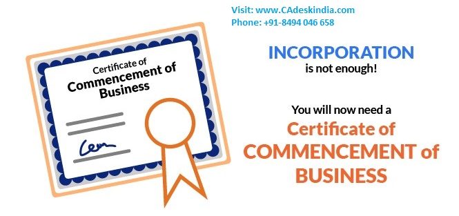 Comencment Of Business